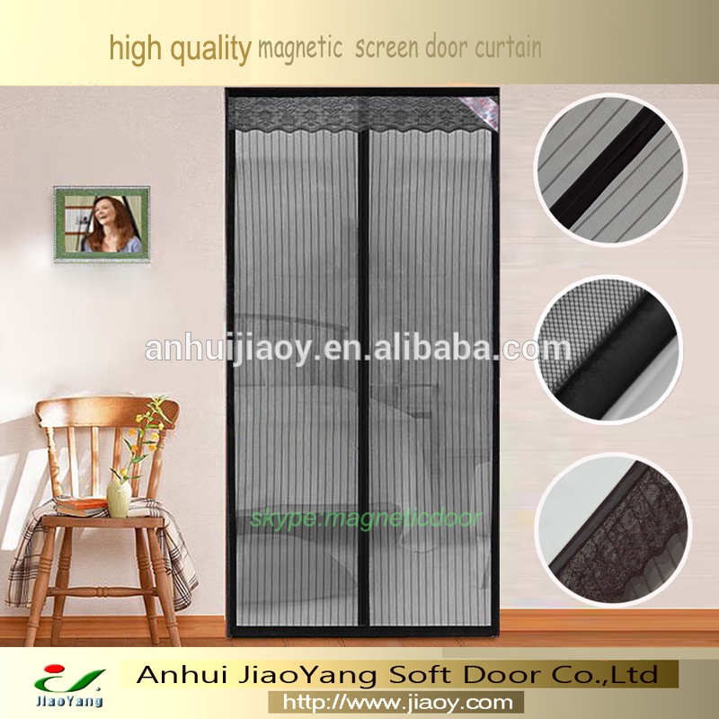 2020 New Design Magnetic Door Screen Curtain Fly Mosquito Net Door 1 buyer Black