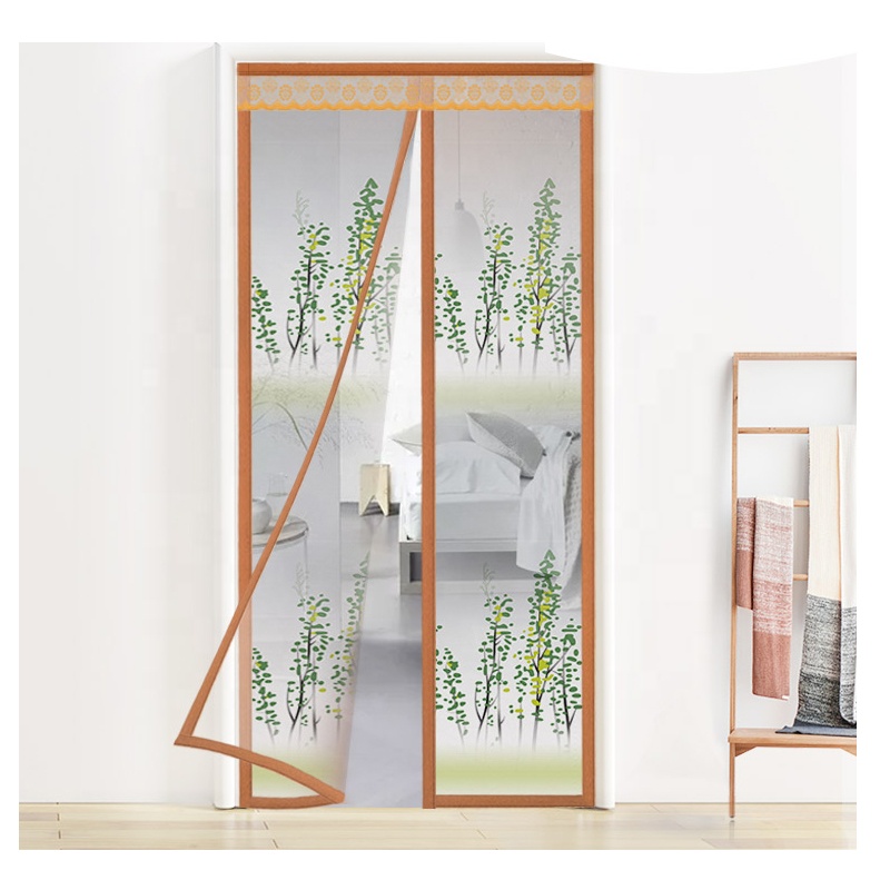 Jiaoyang 2020 new arrival magnetic door curtain keep mosquito bugs out Brown
